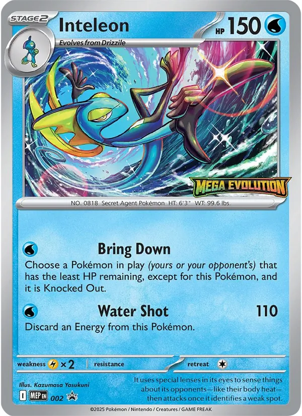 Inteleon card from MEP Black Star Promos, number 002