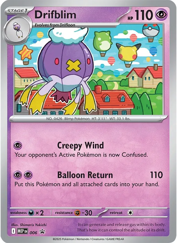 Drifblim card from MEP Black Star Promos, number 006