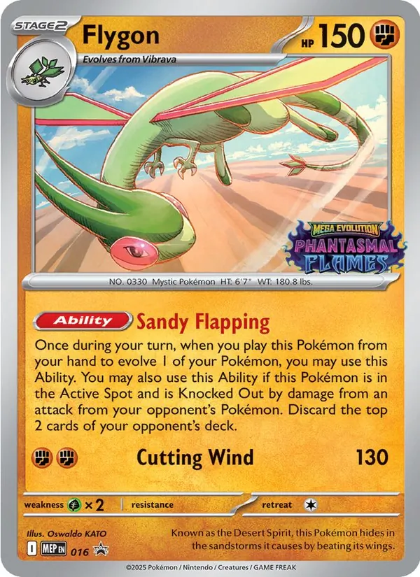 Flygon card from MEP Black Star Promos, number 016