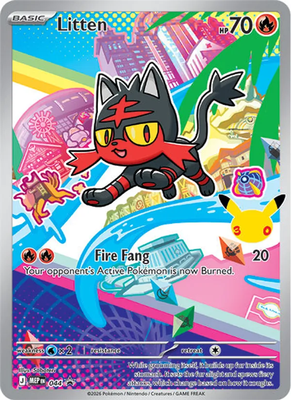 Litten card from MEP Black Star Promos, number 044
