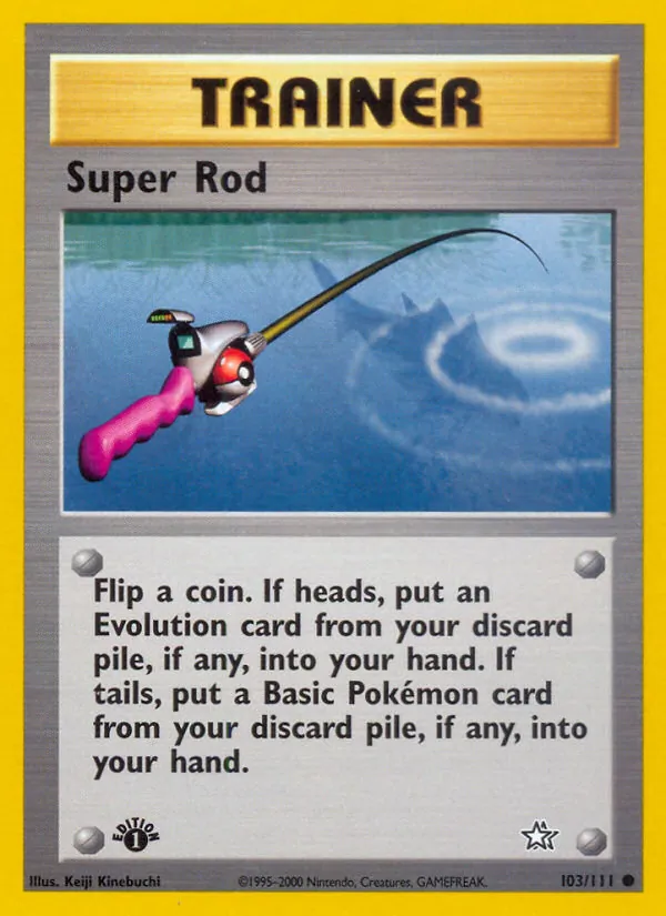 Kaart Super Rod uit Neo Genesis, nummer 103/111
