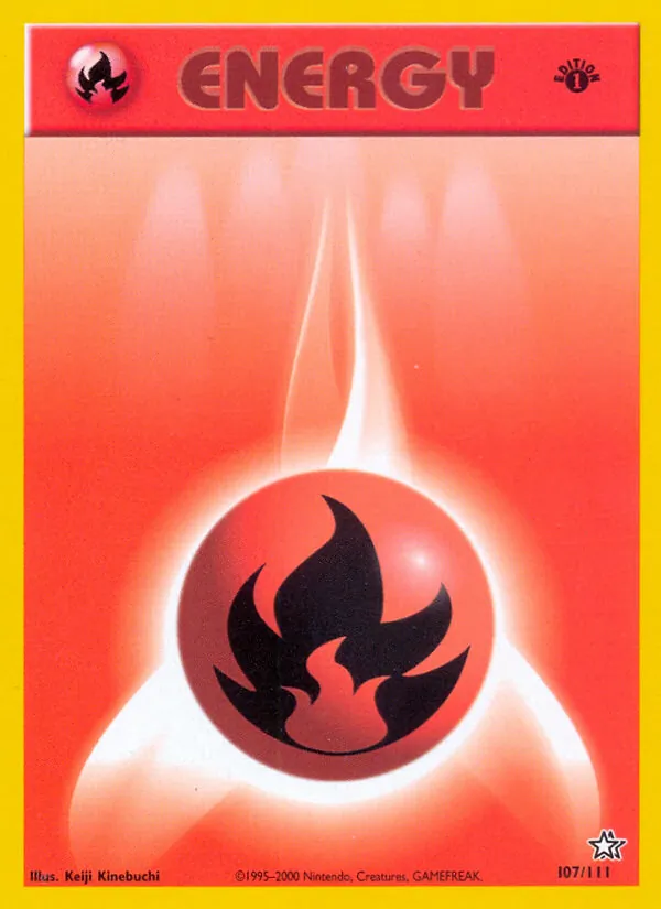 Kaart Fire Energy uit Neo Genesis, nummer 107/111