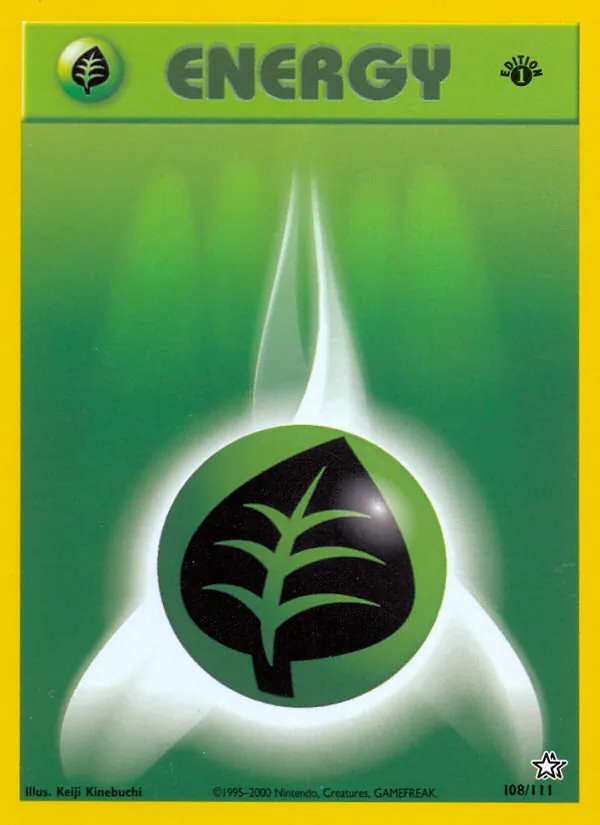 Kaart Grass Energy uit Neo Genesis, nummer 108/111
