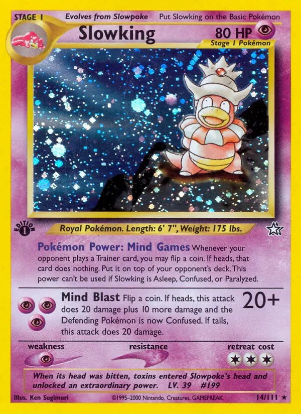 Slowking card from Neo Genesis, number 14/111