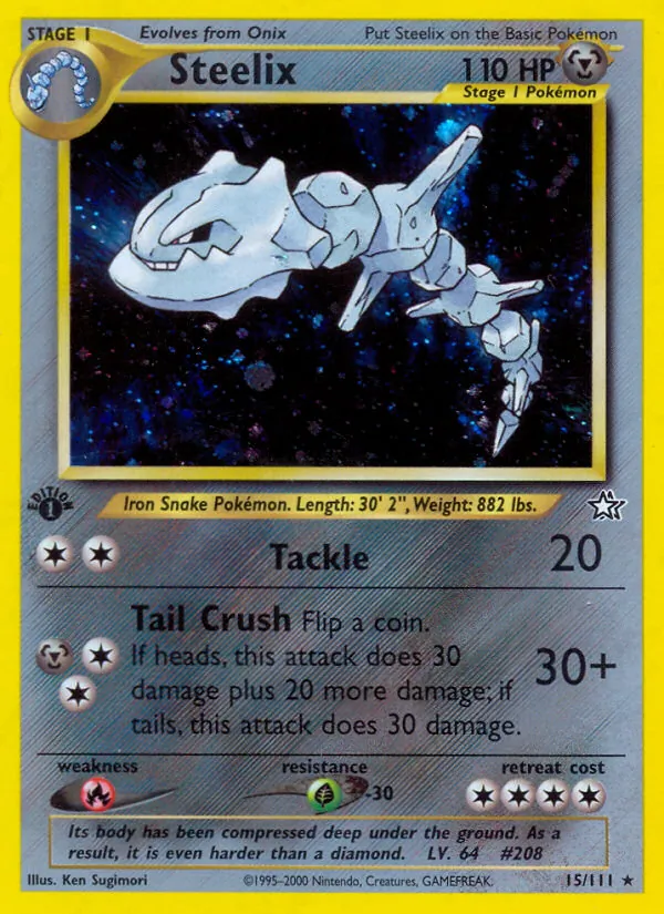 Steelix card from Neo Genesis, number 15/111