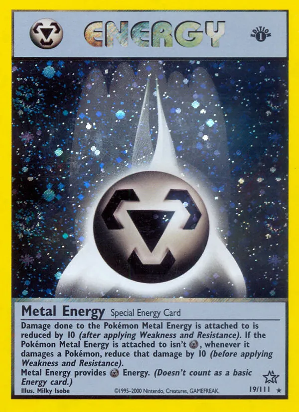 Metal Energy card from Neo Genesis, number 19/111
