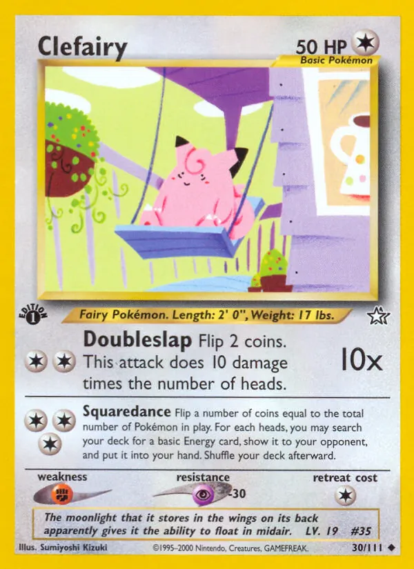 Kaart Clefairy uit Neo Genesis, nummer 30/111