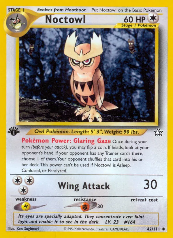Kartu Noctowl dari Neo Genesis, nomor 42/111