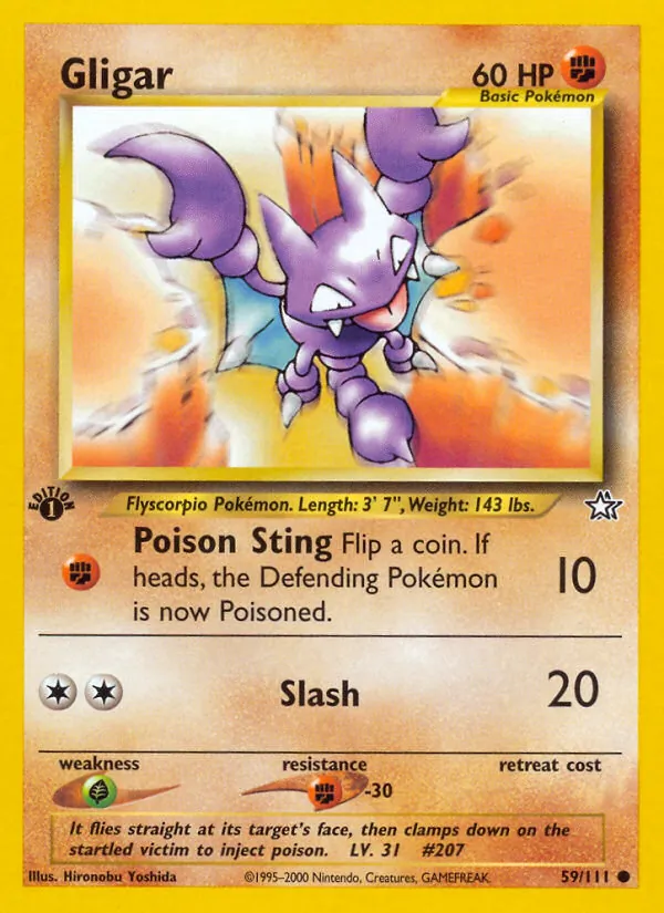 Carta Gligar de la expansión Neo Genesis, número 59/111
