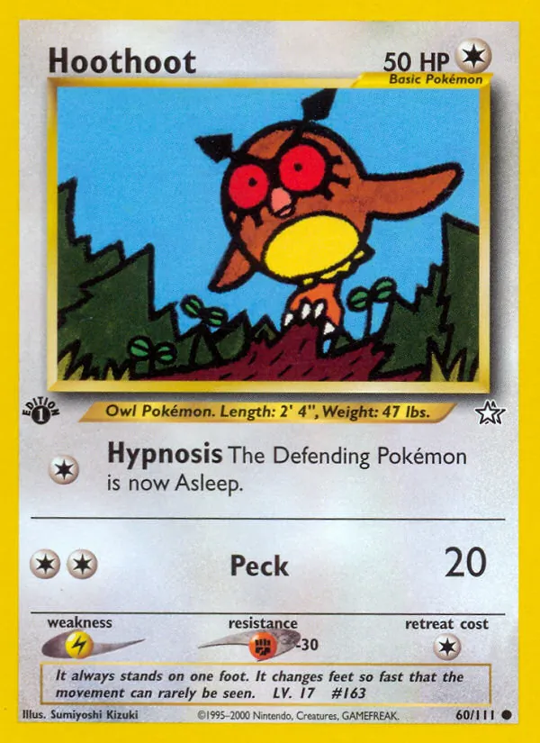 Karte Hoothoot aus Neo Genesis, Nummer 60/111