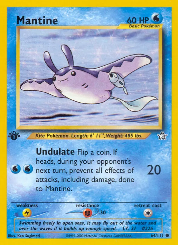 Kartu Mantine dari Neo Genesis, nomor 64/111