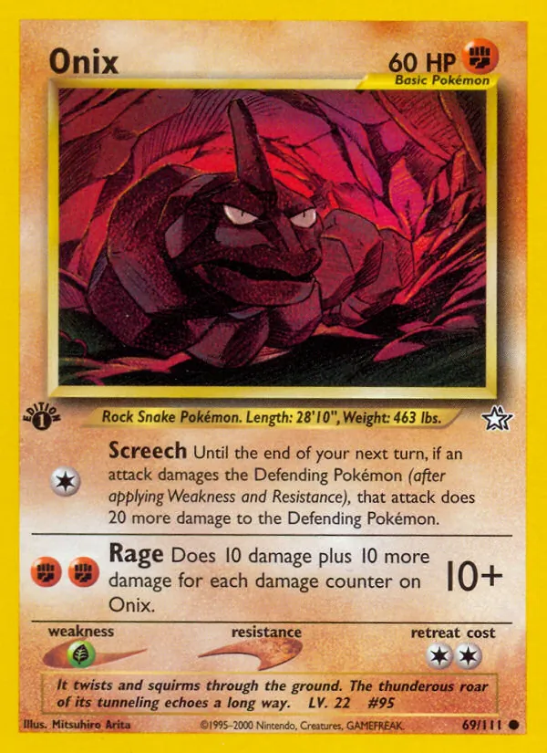 Kaart Onix uit Neo Genesis, nummer 69/111