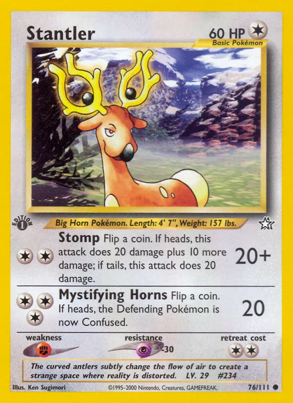 Kaart Stantler uit Neo Genesis, nummer 76/111