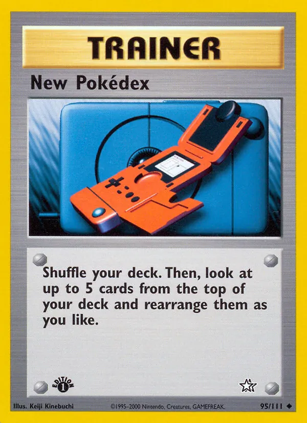 Kaart New Pokédex uit Neo Genesis, nummer 95/111