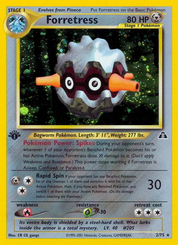 Kaart Forretress uit Neo Discovery, nummer 2/75