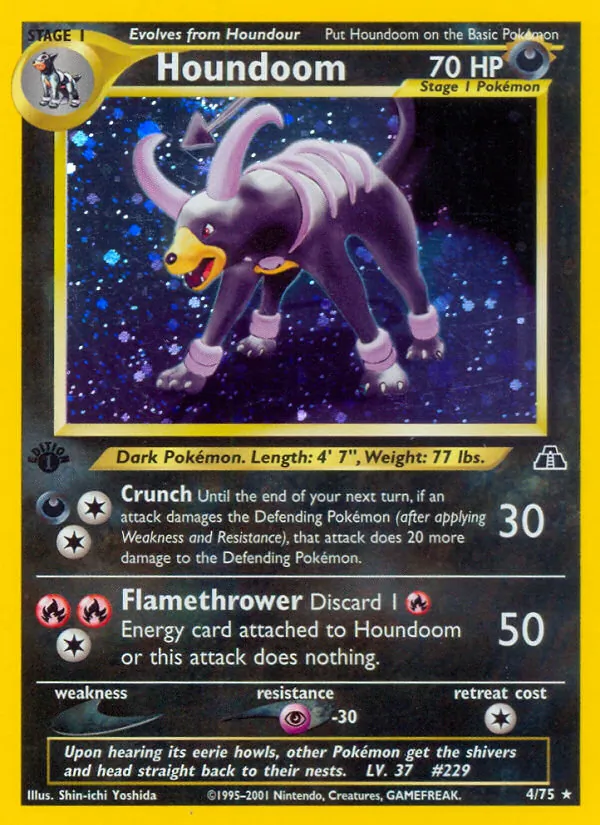Kaart Houndoom uit Neo Discovery, nummer 4/75