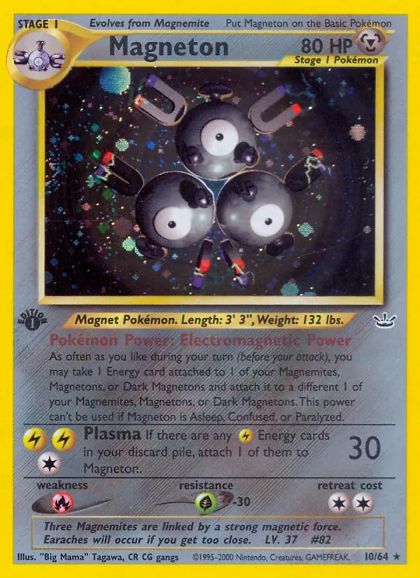 Magneton card from Neo Revelation, number 10/64