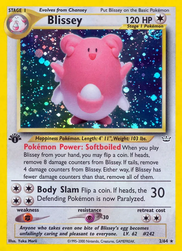 Blissey card from Neo Revelation, number 2/64