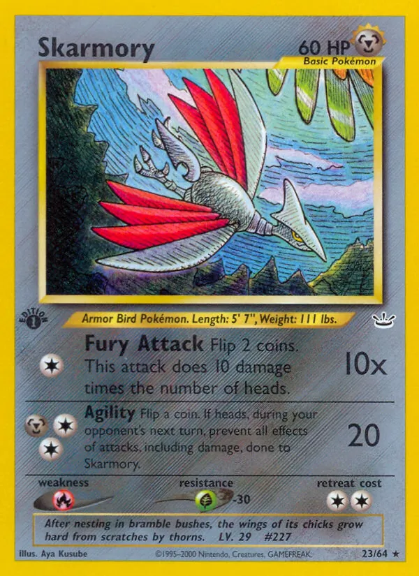 Skarmory card from Neo Revelation, number 23/64