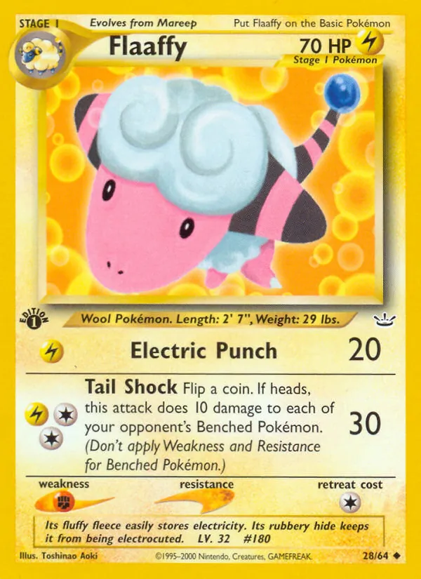 Flaaffy card from Neo Revelation, number 28/64