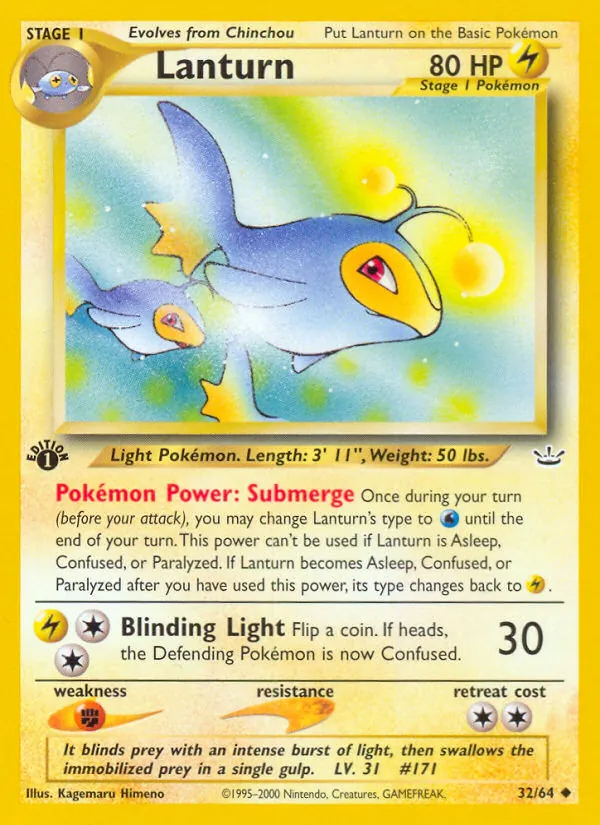 Lanturn card from Neo Revelation, number 32/64
