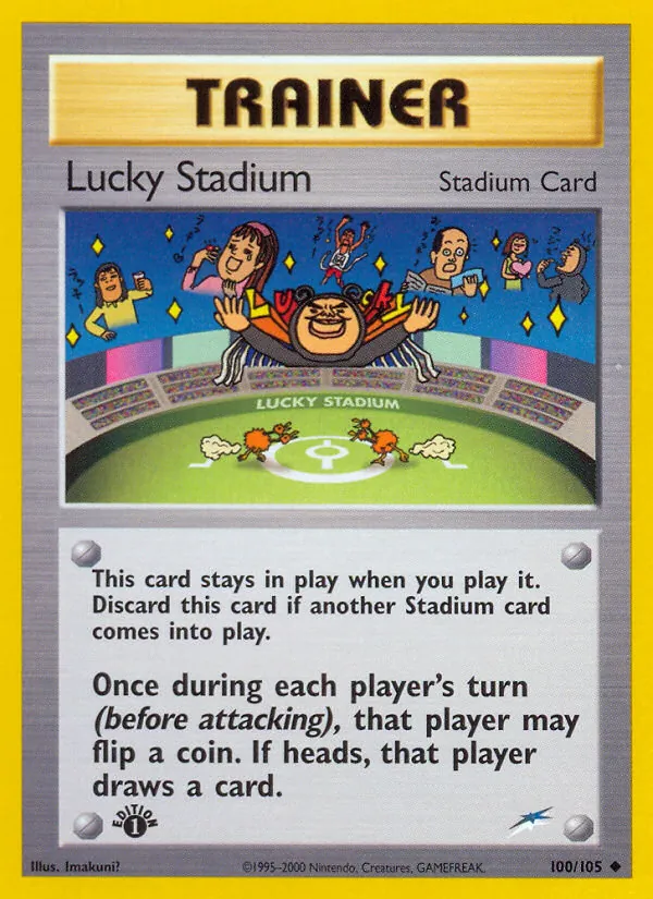 Lucky Stadium card from Neo Destiny, number 100/105