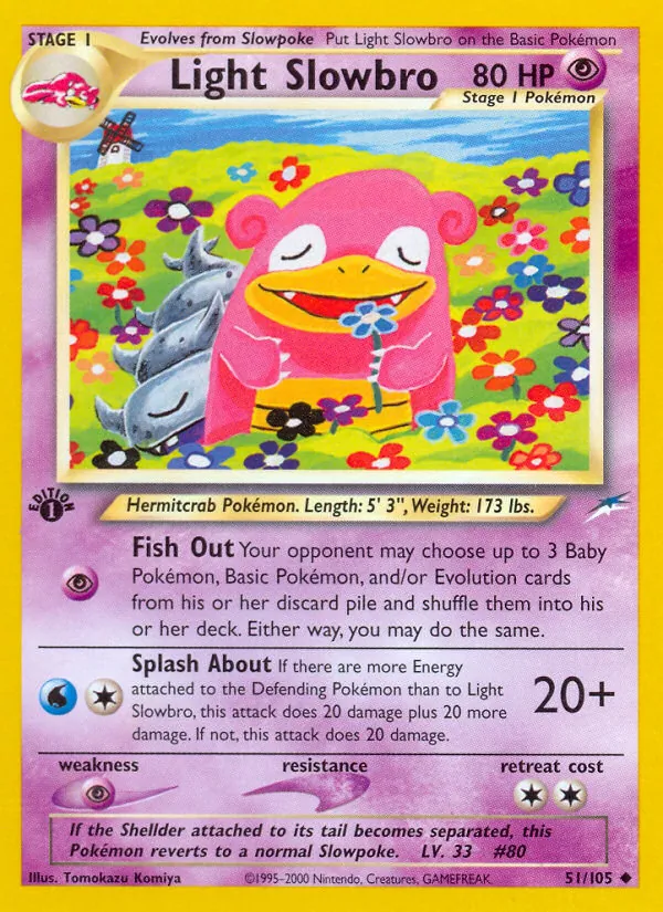 Light Slowbro card from Neo Destiny, number 51/105