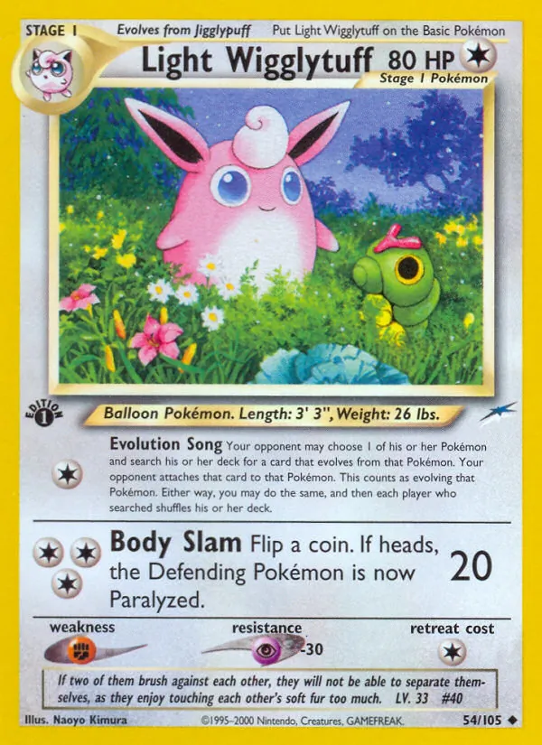 Light Wigglytuff card from Neo Destiny, number 54/105