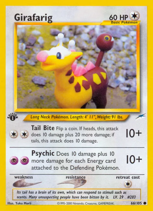Girafarig card from Neo Destiny, number 66/105