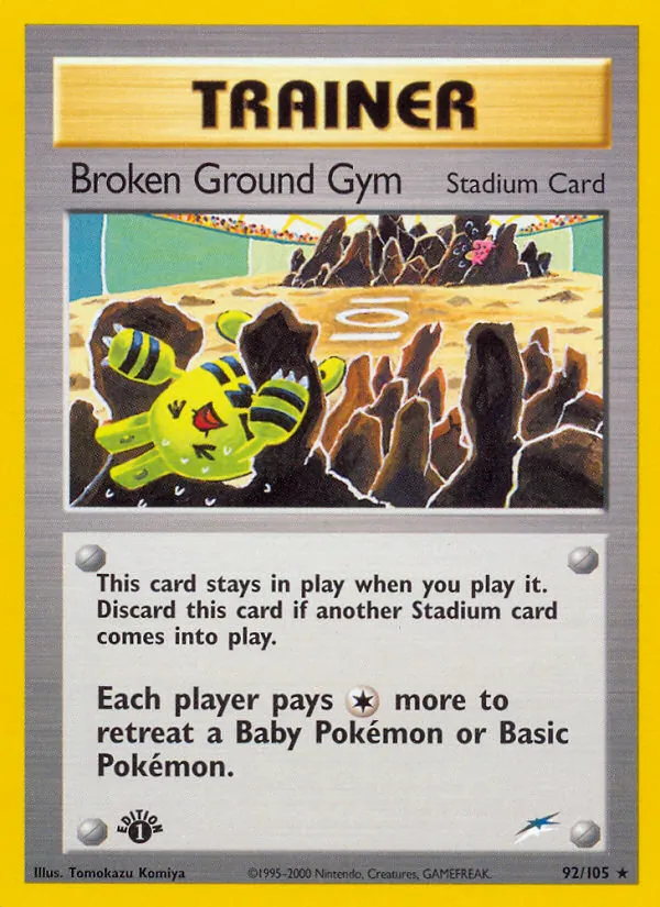 Broken Ground Gym card from Neo Destiny, number 92/105