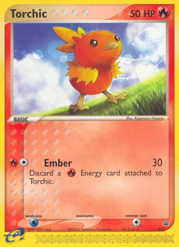 Kartu Torchic dari Nintendo Black Star Promos, nomor 17/40