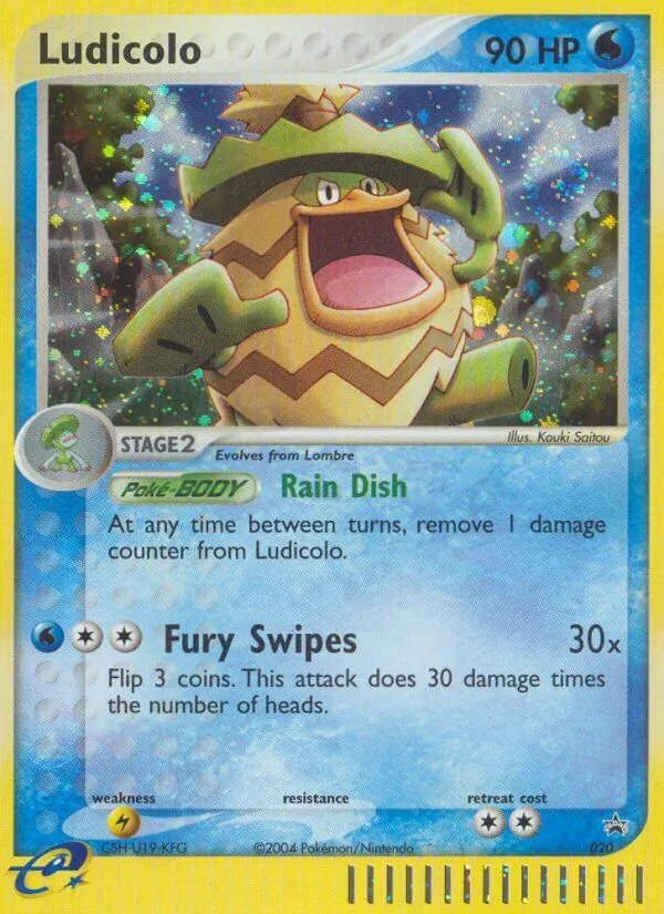 Kaart Ludicolo uit Nintendo Black Star Promos, nummer 20/40