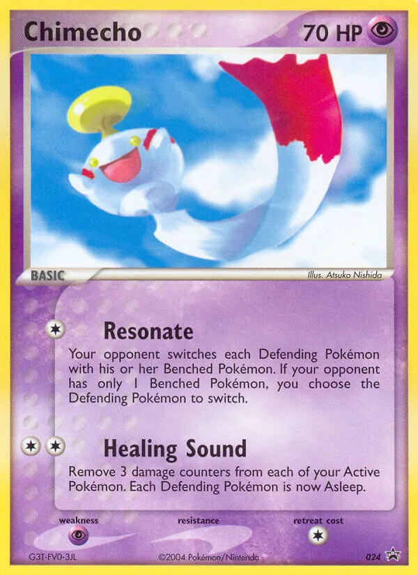 Kaart Chimecho uit Nintendo Black Star Promos, nummer 24/40
