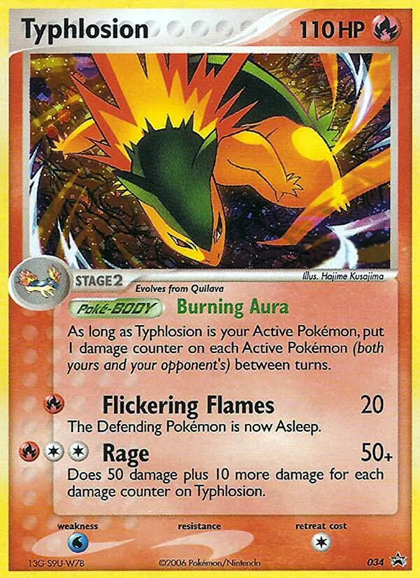 Kaart Typhlosion uit Nintendo Black Star Promos, nummer 34/40