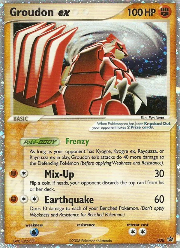 Kartu Groudon ex dari Nintendo Black Star Promos, nomor 38/40