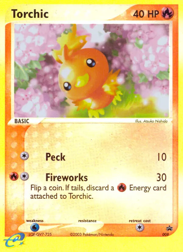Kartu Torchic dari Nintendo Black Star Promos, nomor 8/40
