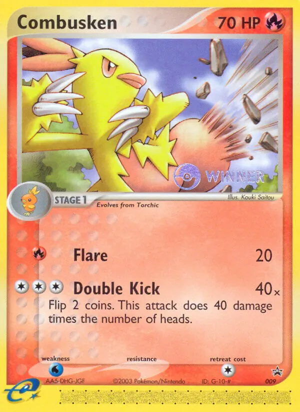 Kartu Combusken dari Nintendo Black Star Promos, nomor 9/40