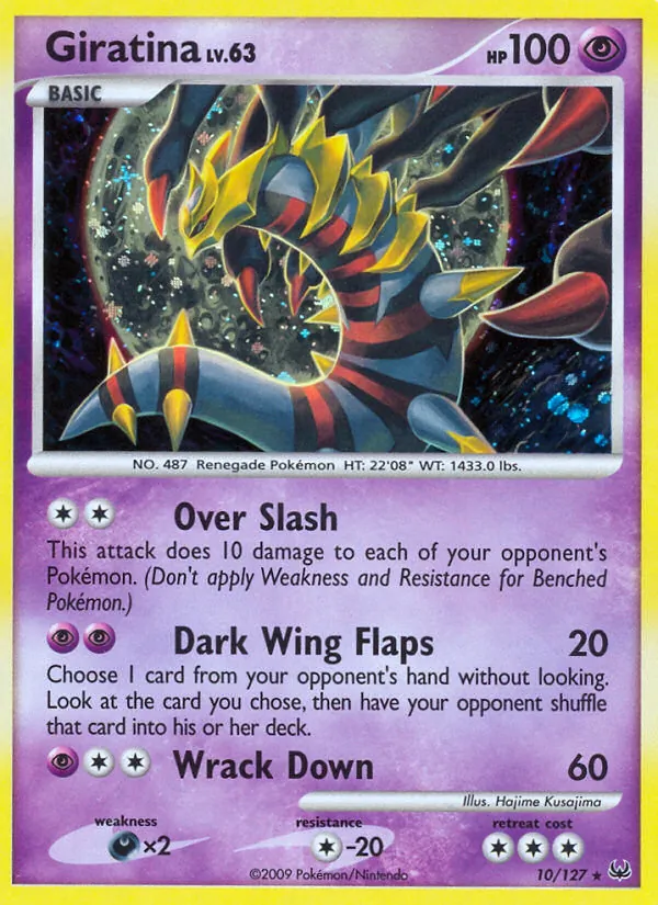 Giratina card from Platinum, number 10/127