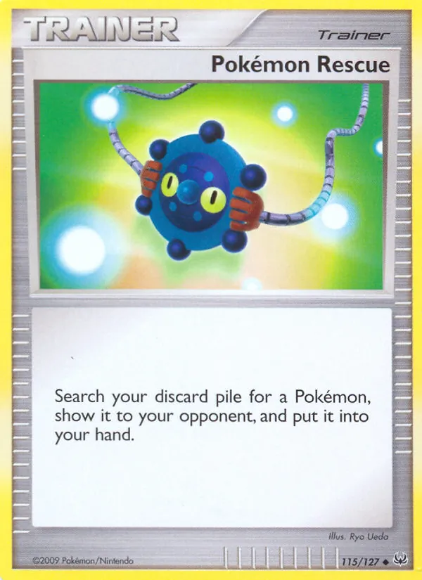 Kaart Pokémon Rescue uit Platinum, nummer 115/127