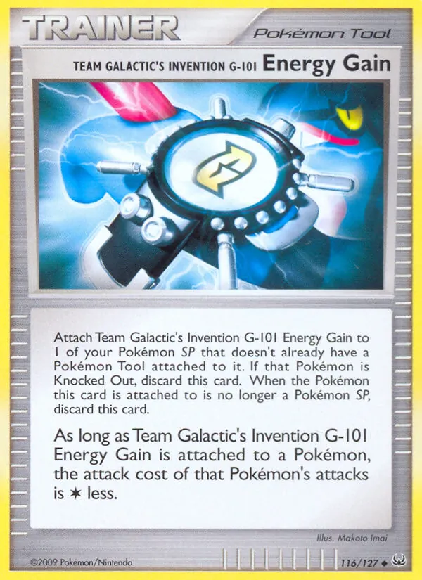 Kartu Team Galactic's Invention G-101 Energy Gain dari Platinum, nomor 116/127