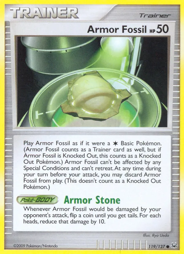 Kaart Armor Fossil uit Platinum, nummer 119/127