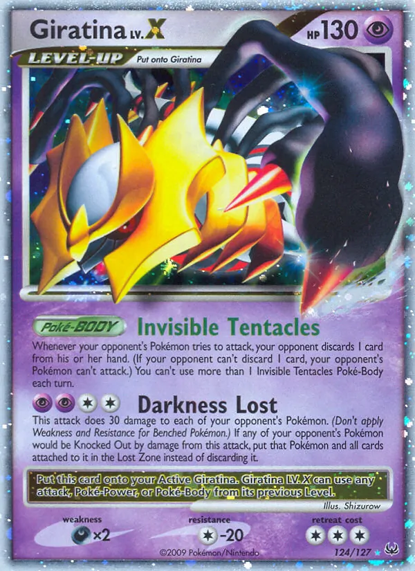 Giratina LV.X card from Platinum, number 124/127