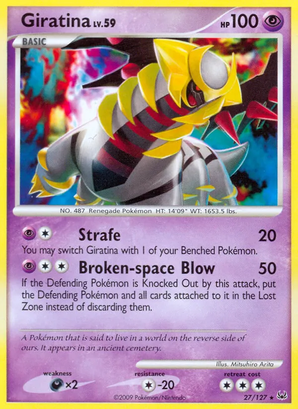 Kaart Giratina uit Platinum, nummer 27/127