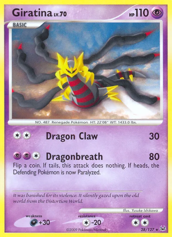 Kaart Giratina uit Platinum, nummer 28/127