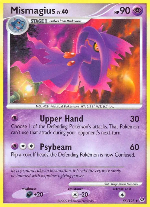 Kartu Mismagius dari Platinum, nomor 55/127