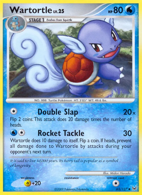 Kartu Wartortle dari Platinum, nomor 65/127