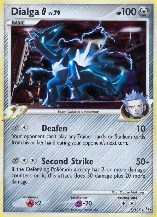 Dialga G card from Platinum, number 7/127