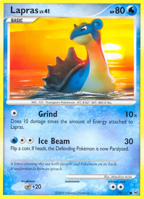Carta Lapras dell'espansione Platinum, numero 79/127