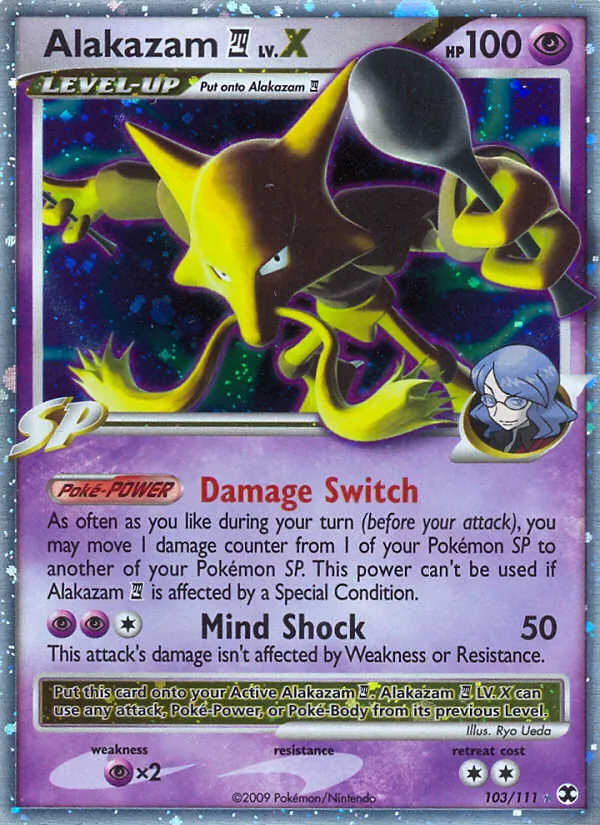 Kaart Alakazam E4 LV.X uit Rising Rivals, nummer 103/111