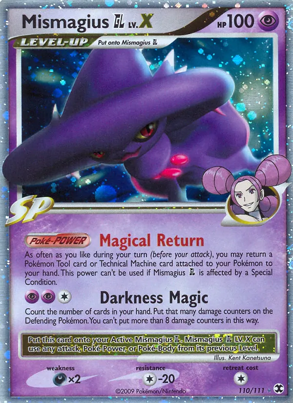 Mismagius GL LV.X card from Rising Rivals, number 110/111
